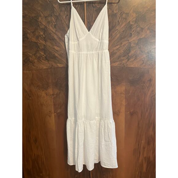 JESSICA SIMPSON White Seersucker Midi Dress NWT Size Small S - Picture 4 of 5